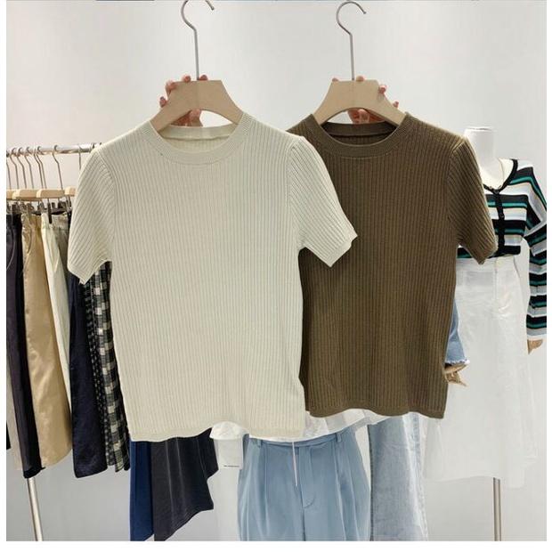 Áo Len Tăm Cổ Tròn Dáng Ôm Tôn Eo ThunderUnisex Chất Liệu Mềm Mại Đẹp 4 Màu Basic Siêu Xinh Ulzzang