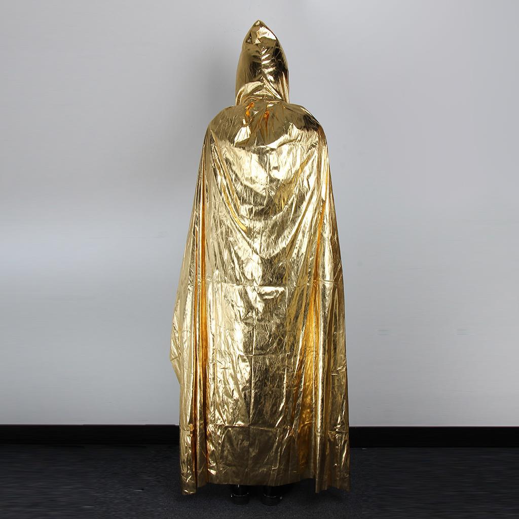 Long Halloween Cape Adults Hooded Cloak Witch Robe with Cap Cloak 140cm