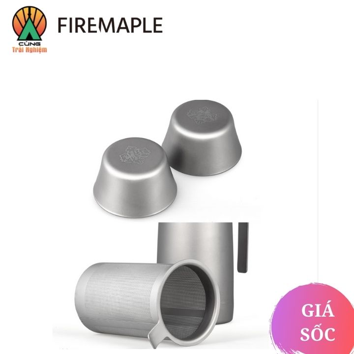 Bình pha trà Firemaple 340ml Titanium tiện dụng cho du lịch cắm trại FMP-T320