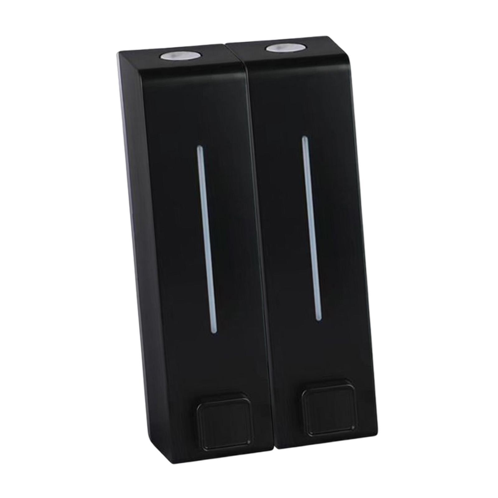 Shampoo Dispenser for Shower Wall,Wall Mounted Shower Soap Dispenser 2 Chamber,Refillable Shampoo Conditioner Pump Dispenser for Hotel Bathroom