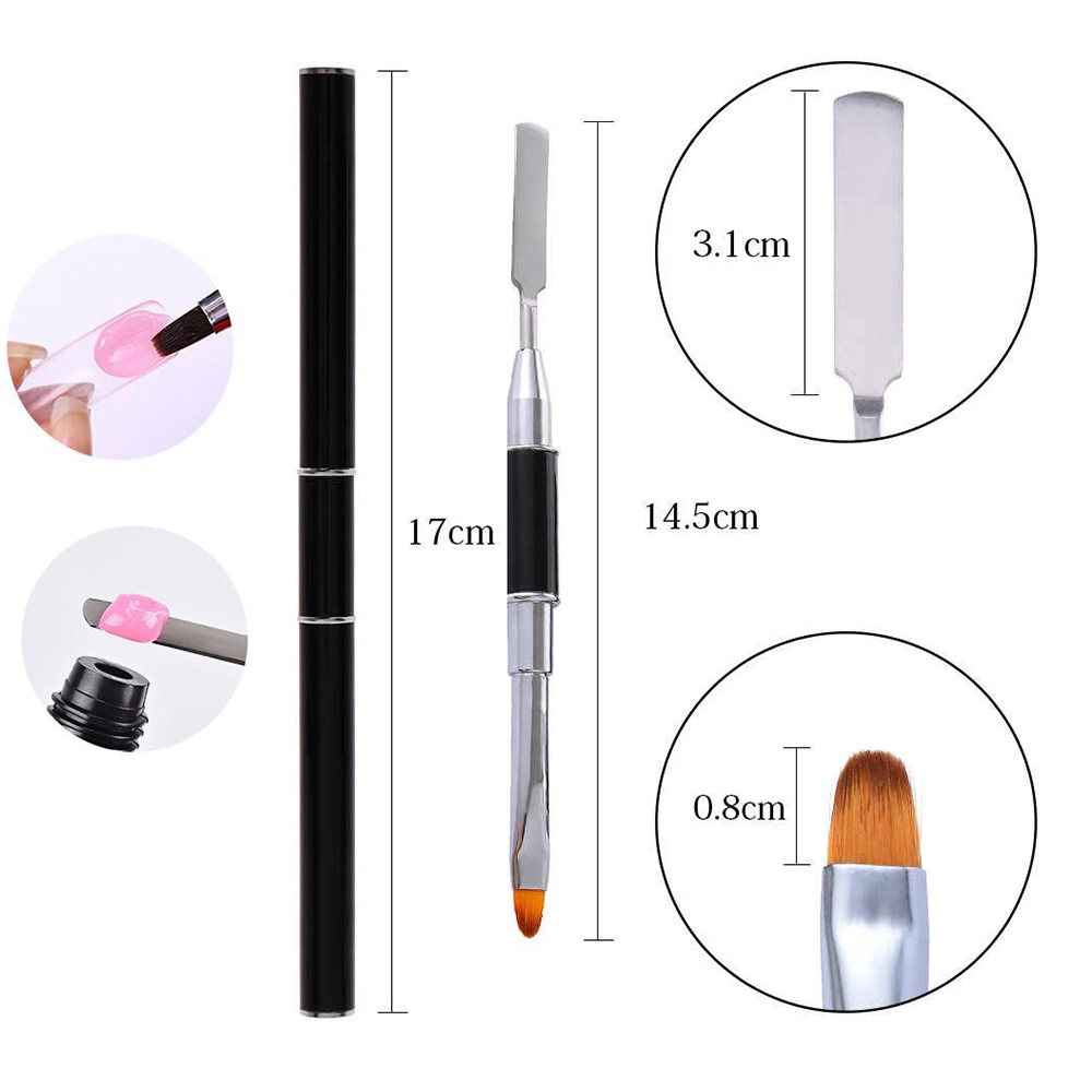 Bút Đắp Gel Có Đầu Gạt, Đa Năng Chuyên Nghiệp, Dễ Dùng Và Thao Tác, Nhỏ Gọn, Độ Bền Cao, Dụng Cụ Hỗ Trợ Giúp Tiết Kiệm Thời Gian, Thể Hiện Ý Tưởng Nghệ Thuật