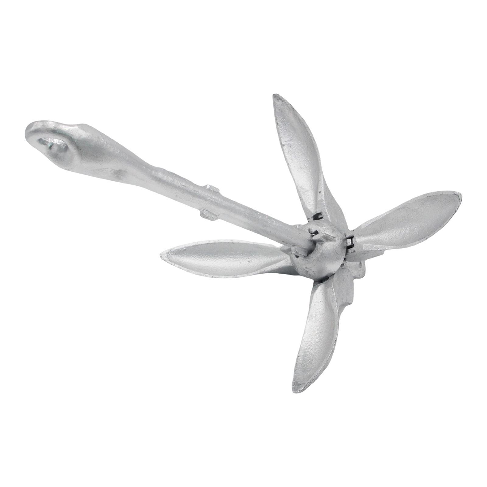 Foldable grapnel boat anchor galvanized sturdy 1.5KG