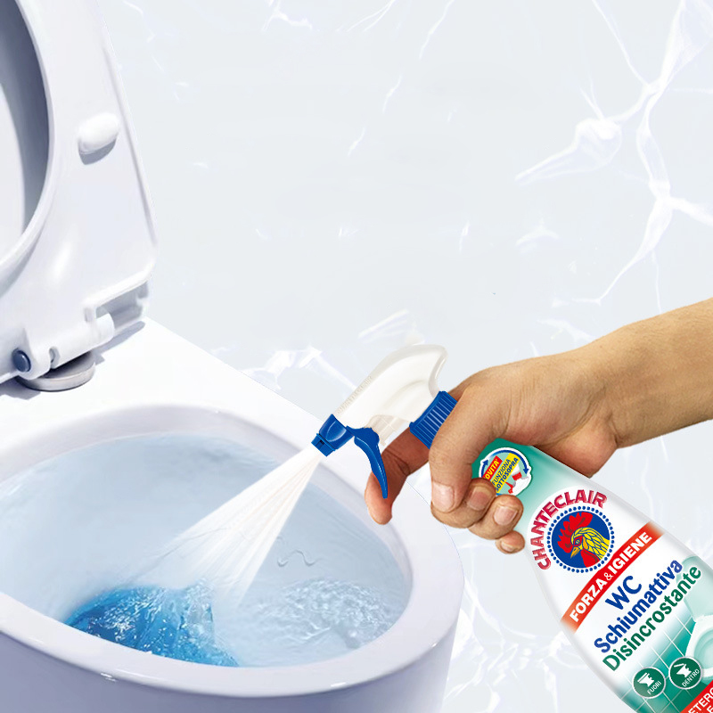 Xịt tẩy bồn cầu &amp; Tẩy rêu nền xi măng, tẩy gạch men nhà tắm ố vàng Chanteclair WC Ý 625ml