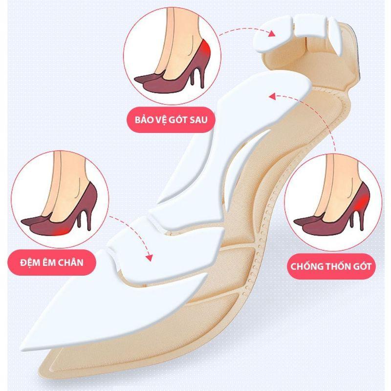 Lót gót giày giảm size lót giày rộng chống rộng chống trầy chống phồng gót chân cho giày nam nữ từ gót đến mũi bàn chân