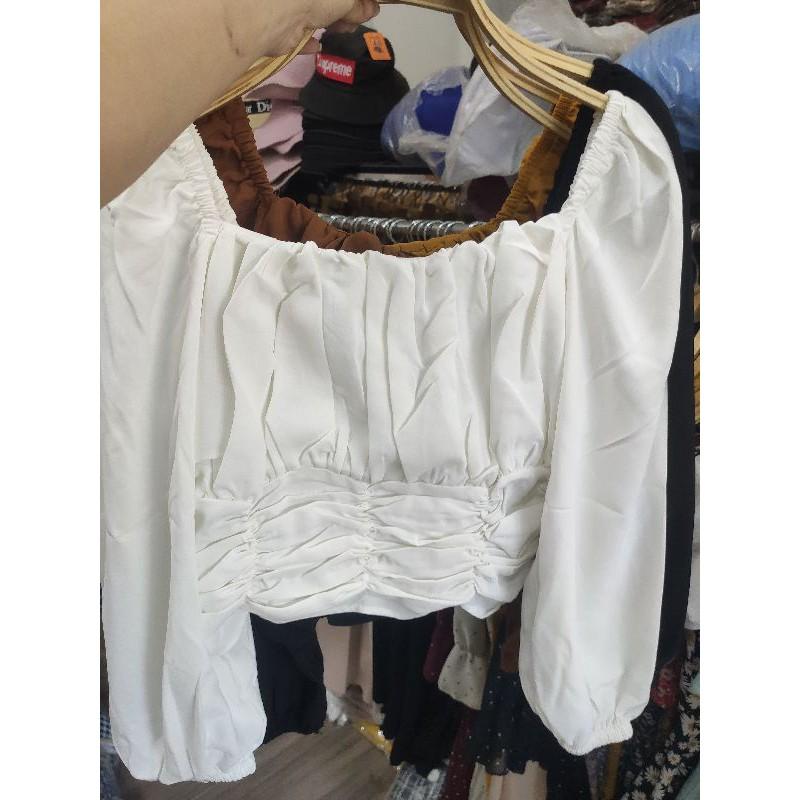 Áo rúm eo bo tay mặc được 2 kiểu