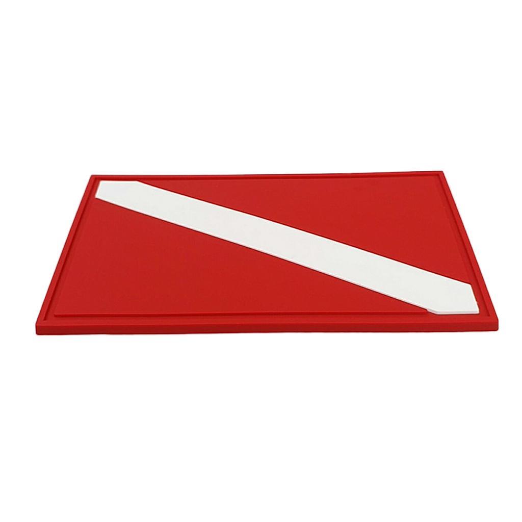 2 Pieces Scuba Diving Dive Diver Down Flag Patch Badge for Backpack Gear Bag Jacket Vest Hats Gear Accessories