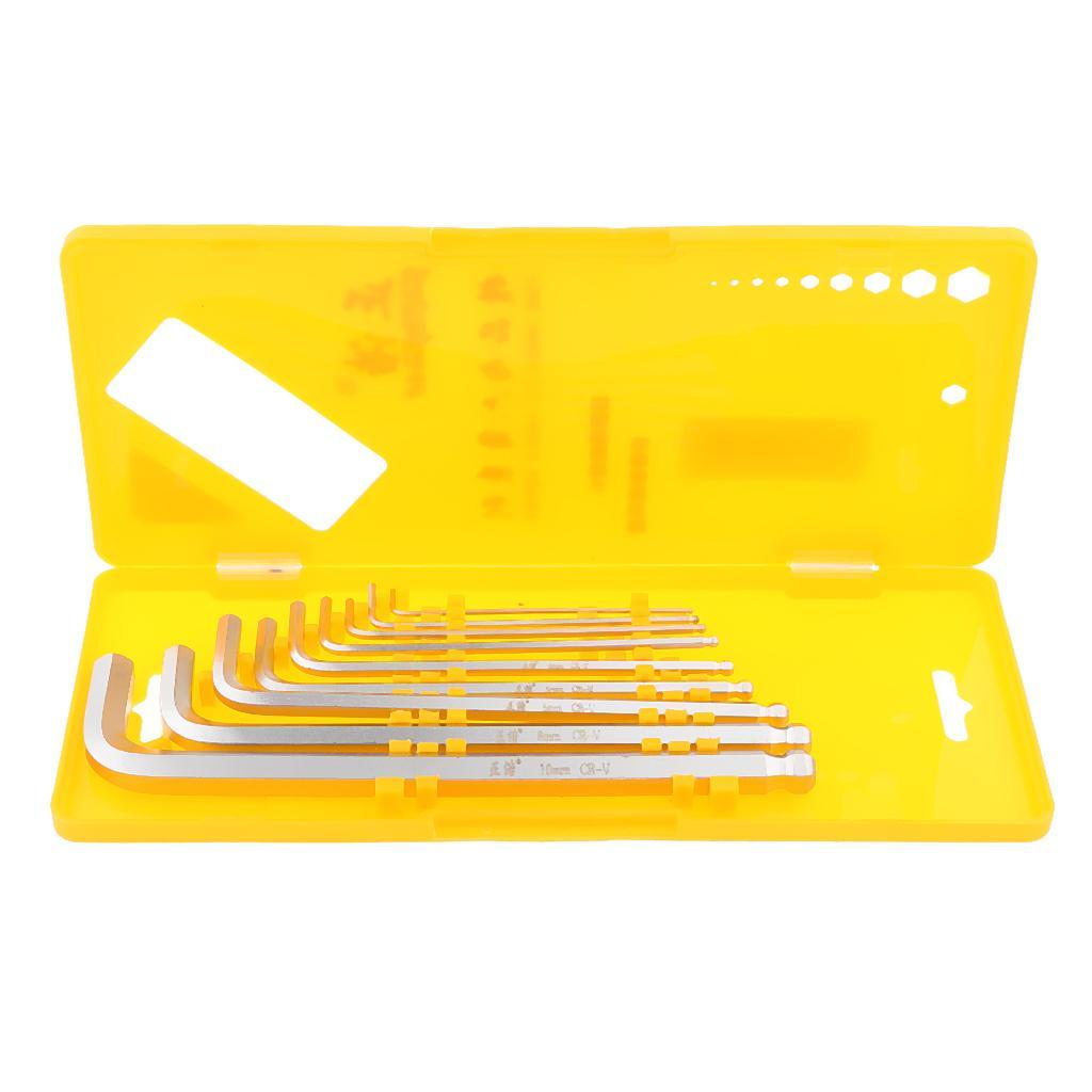 9 Pieces Case Set L-shaped Allen Wrenches