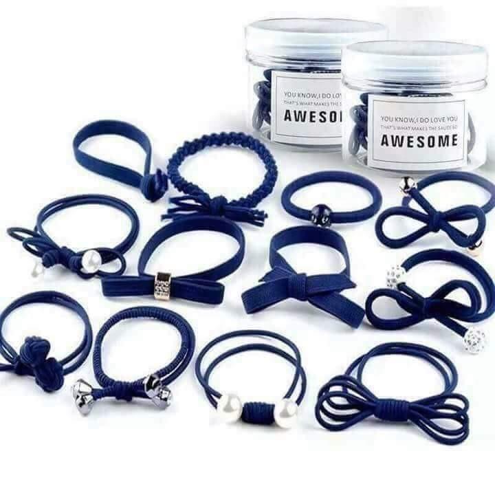 HỘP 12 DÂY CỘT TÓC HÀN QUỐC DỄ THƯƠNG SIÊU BỀN ĐẸP.