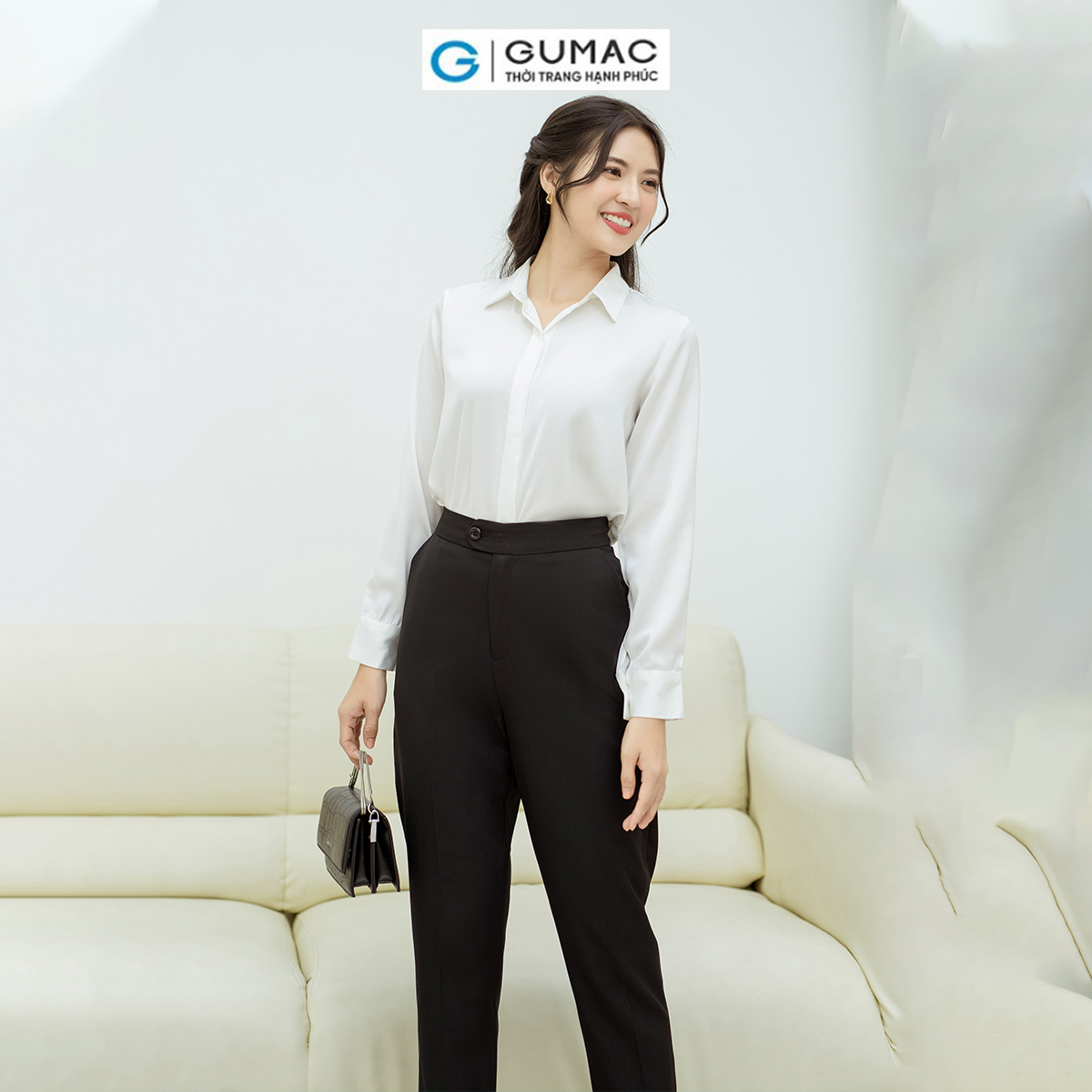 Quần ống đứng lưng kiểu GUMAC QD08049