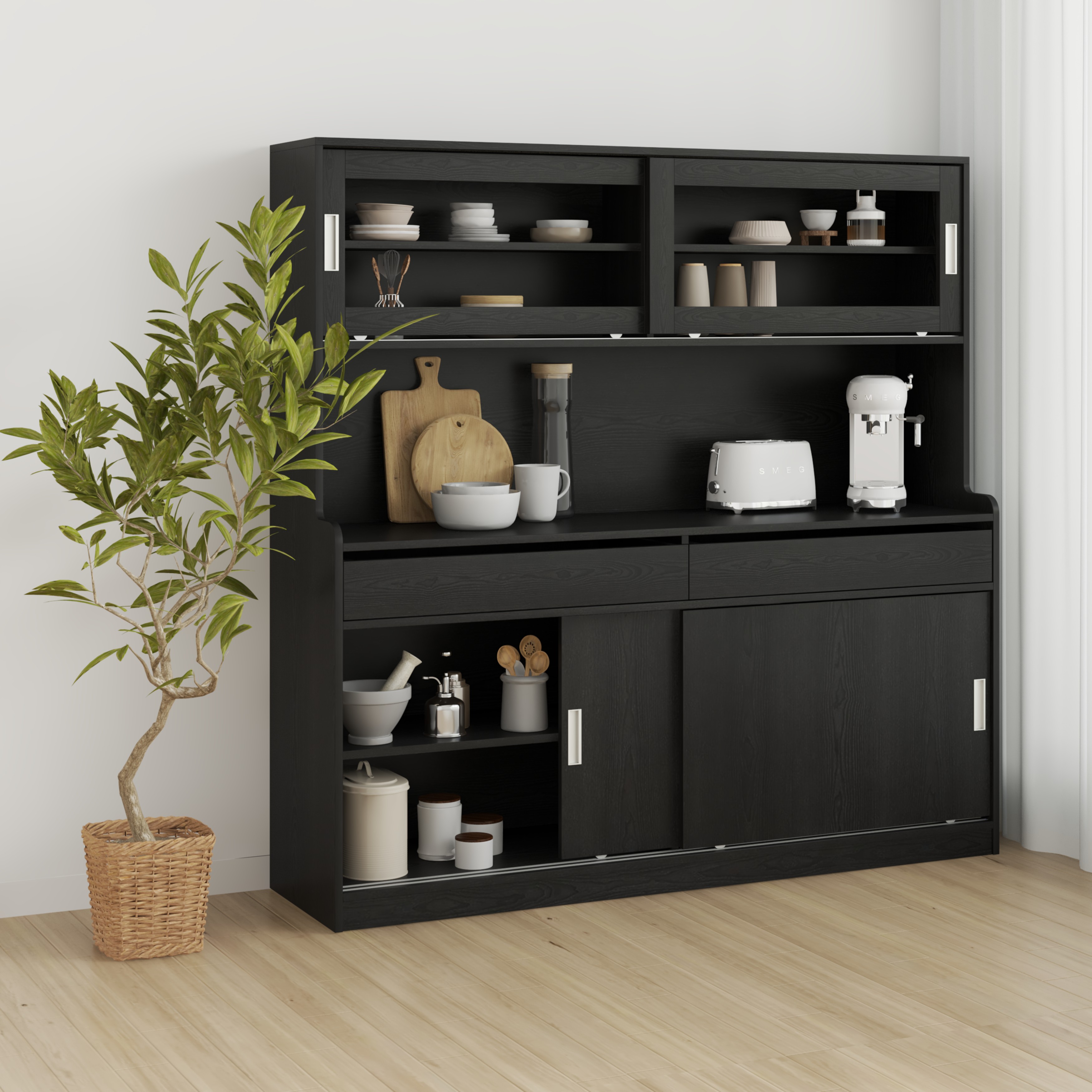 [Happy Home Furniture] LUCA, Kệ lưu trữ nhà bếp, 160cm x 42cm x 160cm ( DxRxC), TCL_013