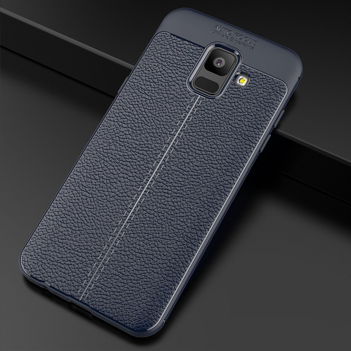 Ốp lưng silicon giả da, chống sốc chính hãng Auto Focus dành cho Samsung Galaxy A6 2018