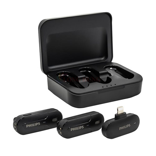 Micro không dây Wireless Lavalier Philips 2 Micro DLM9002 - iP - Hàng chính hãng