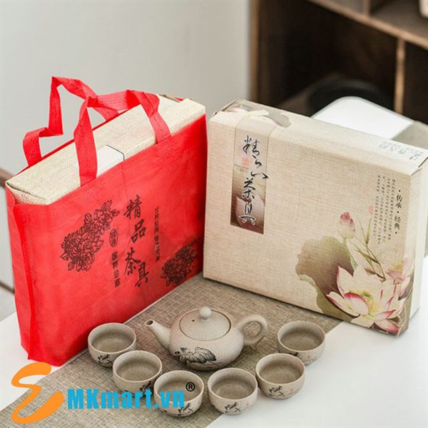 Bộ Ấm Chén Sen Đá SD350 - Đẳng cấp, độc đáo