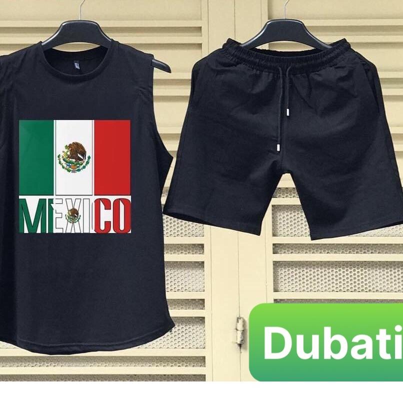 SET ĐỒ BỘ BA LỖ THỂ THAO MEXICO, ĐỒ BỘ MANG Ở NHÀ VÀ ĐI CHƠI, ĐỒ BỘ NAM PHONG CÁCH CAO CẤP- DUBATI FASHION