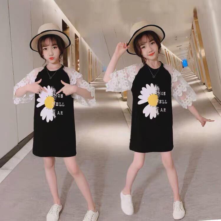 Váy Cho Bé Gái In Hoa Cúc Siêu Dễ Thương Hàng Quảng Châu Xịn Xò Từ 14 Kg Đến 28Kg