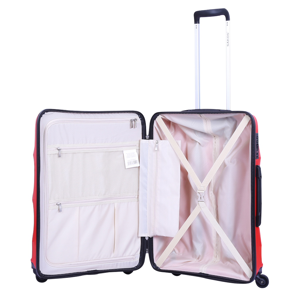 Vali Kéo Nhựa Du Lịch SAKOS MILANO Z26 - Size M (24inch)/ Ký Gửi (Trung) - Khóa TSA - Nhựa PP