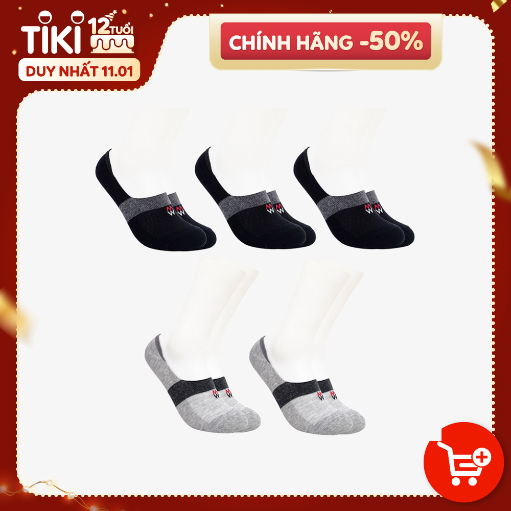 Hình ảnh Combo 5 Đôi Tất Hài Lười Nam Lịch Lãm, Sang Trọng, Chất Liệu Sợi Cotton Cao Cấp Co Giãn 4 Chiều, Chống Hôi Chân, Silicon Chống Tụt Gót Chân MRM FASHION ( Mix Màu)