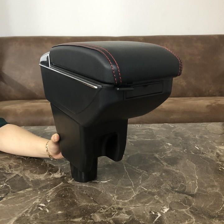 Hộp tỳ tay ô tô cho Chevrolet Spark cao cấp tích hợp 7 cổng USB DUSB-SPNK-D (Thiết kế theo khuôn cốc zin của xe dễ tháo lắp)