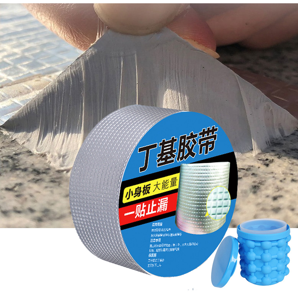 Băng Keo Siêu Dính Vá Lỗ Thủng, Khe Nứt Trong Mọi Điều Kiện Môi Trường 5cmx5m Tặng Cốc Làm Đá AZONE