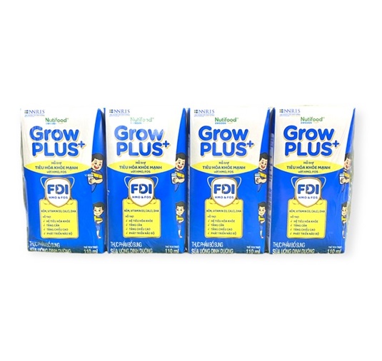 Thùng Sữa công thức pha sẵn GrowPLUS+ Xanh nhạt 1+ 110ml cho bé 1-2 tuổi (48 hộp x 110ml)
