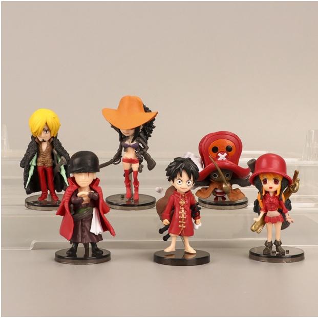 Combo 9 Mô Hình OnePiece Băng Hải Tặc Mũ Rơm, Bộ 9 Nhân Vật Team Luffy - Figure Tượng OnePiece