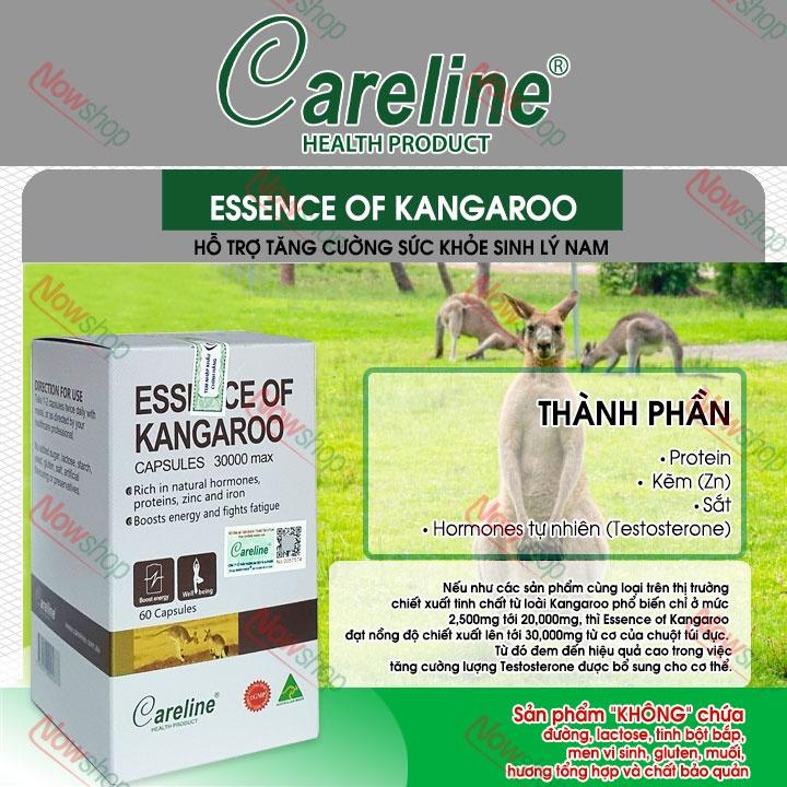 Viên uống tăng cường sinh lý nam Careline Essence Of Kangaroo 30000max giúp bổ thận tráng dương