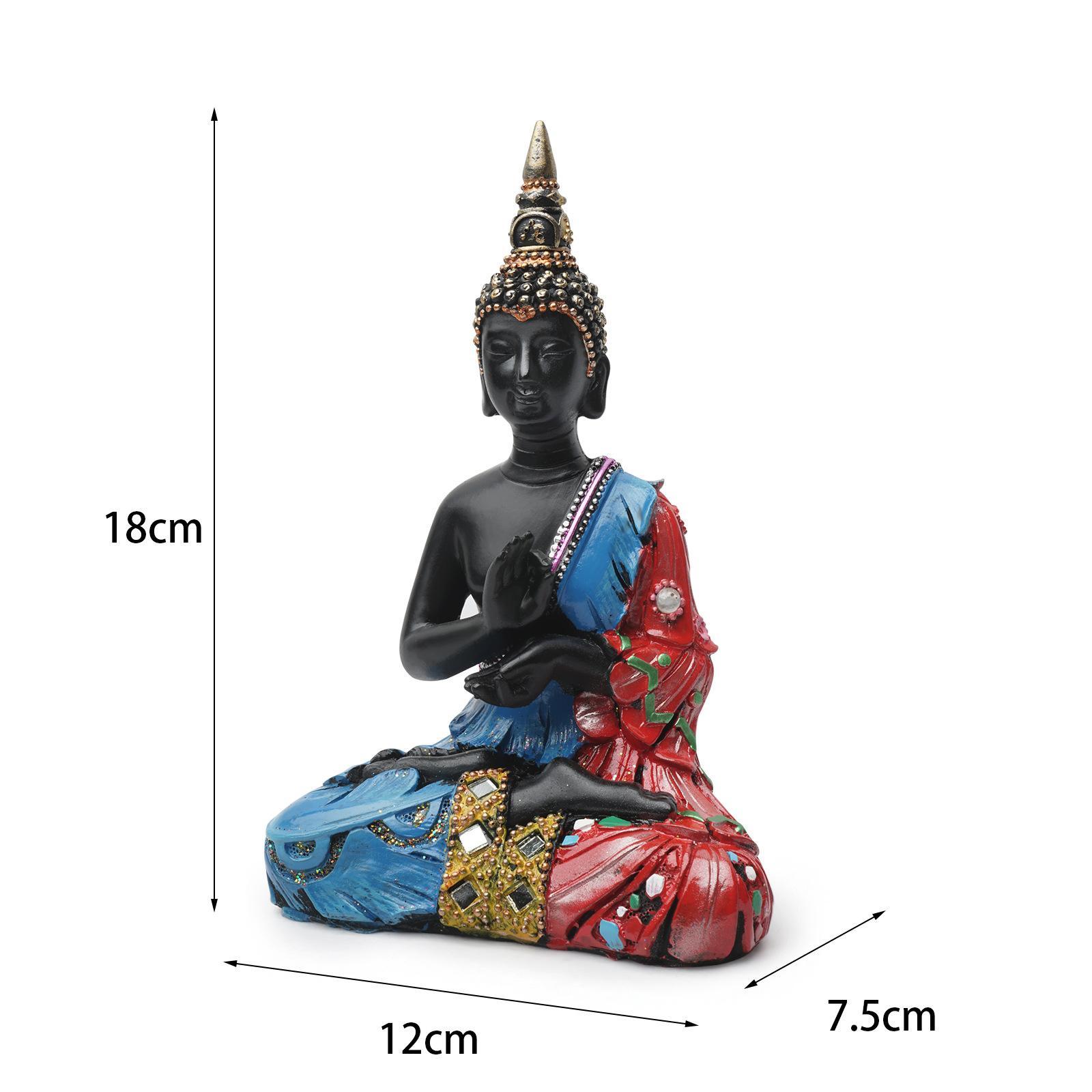 Thai Buddha Statue for Home, 7" Buddha Statue Collectibles and Figurines, Meditation Decor, Spiritual Living Room Decor, Yoga Zen Decor