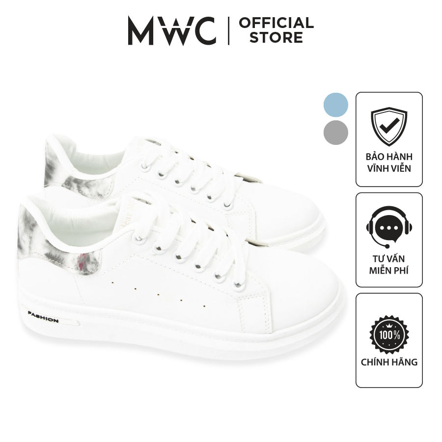 Giày Thể Thao Nữ thời trang MWC giày sneaker đế bằng da trơn basic năng động thời thượng NUTT- 0593