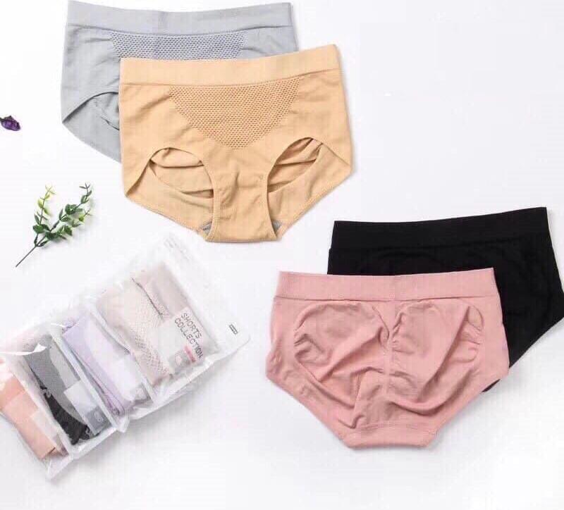 Set 10 quần lót nữ kháng khuẩn cạp thấp giao màu ngẫu nhiên free size