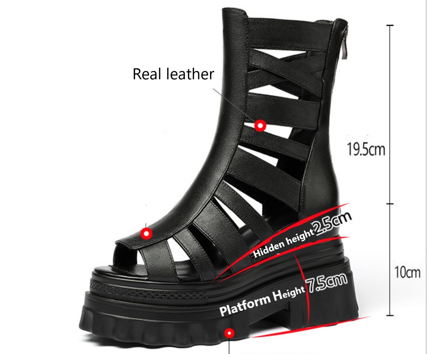 Giày boot hè chiến binh La Mã
