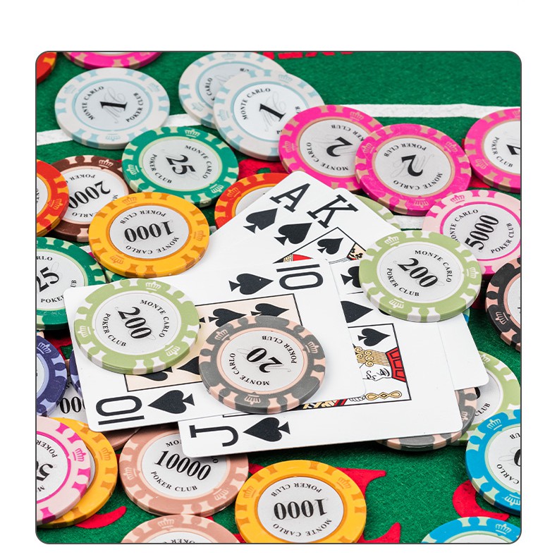 Combo 10 Chip Poker  Phỉnh Poker Có Số Cao Cấp