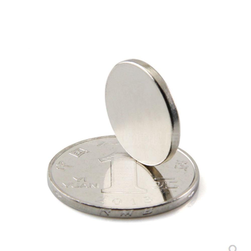Nam châm 18x5mm viên hình tròn màu trắng bạc siêu mạnh