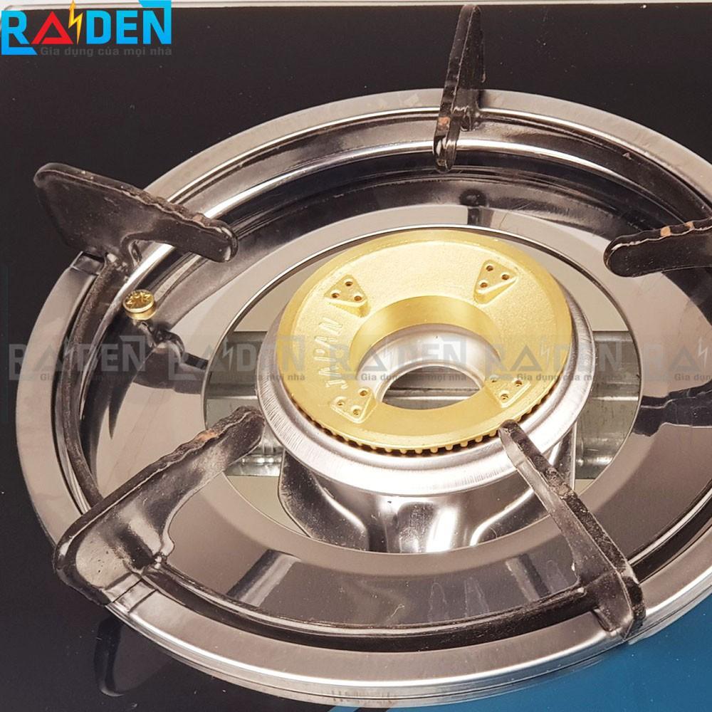 Bếp ga đôi kính cường lực Kamachi sử dụng đầu đốt đồng-Hàng chính hãng