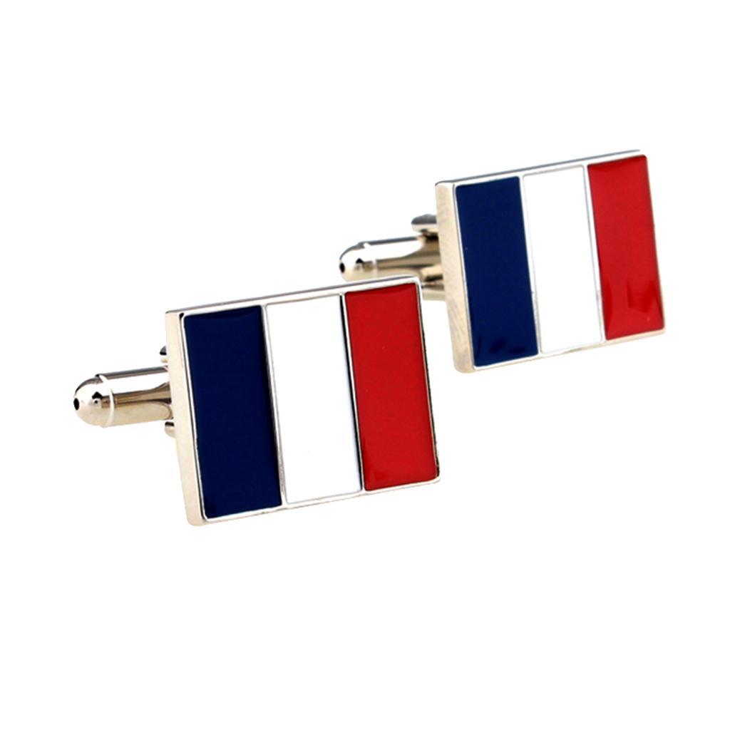 Cuff French Flag Cufflinks Punk Style French Shirt Cufflinks for Men Jewelry