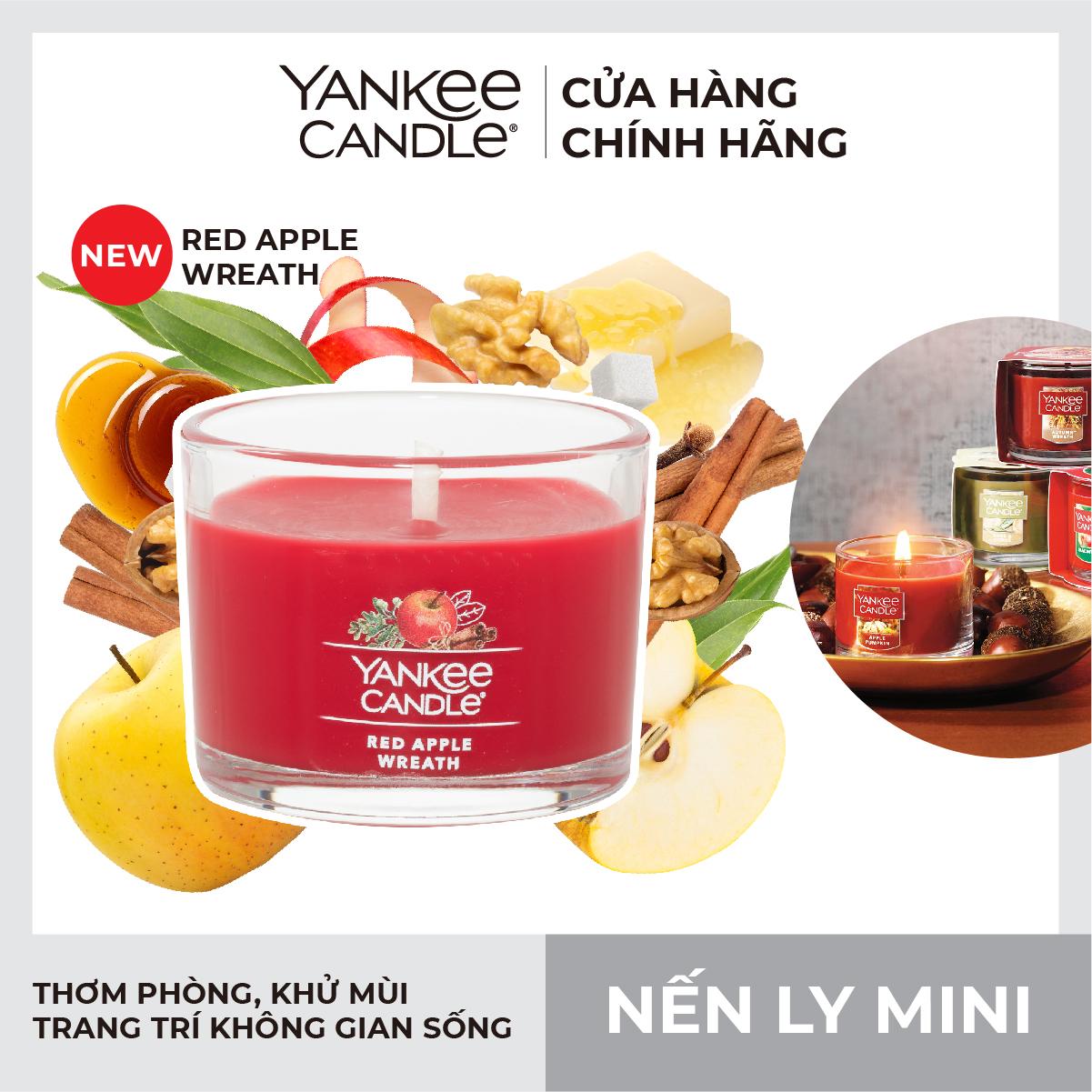 Nến ly mini Yankee Candle (37g) - Red Apple Wreath