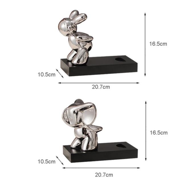 Kệ để chai rượu vang | Kệ Rượu | Giá để chai rượu Decor hình Thỏ Bearick - Voi Truck