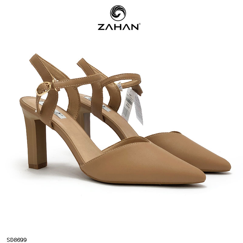 Sandal kín mũi hở hậu, mũi tim, 9 cm SD8699
