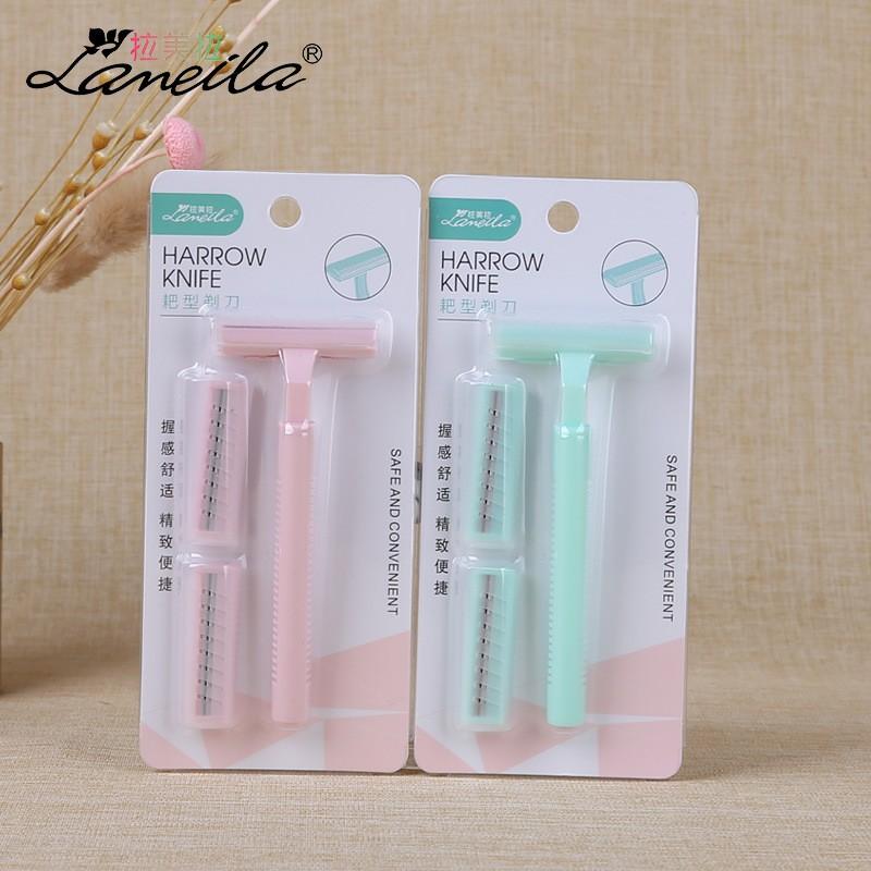 Bộ Dao Cạo Lông Tay Chân, Nách 3 Lưỡi Laneila Màu Pastel