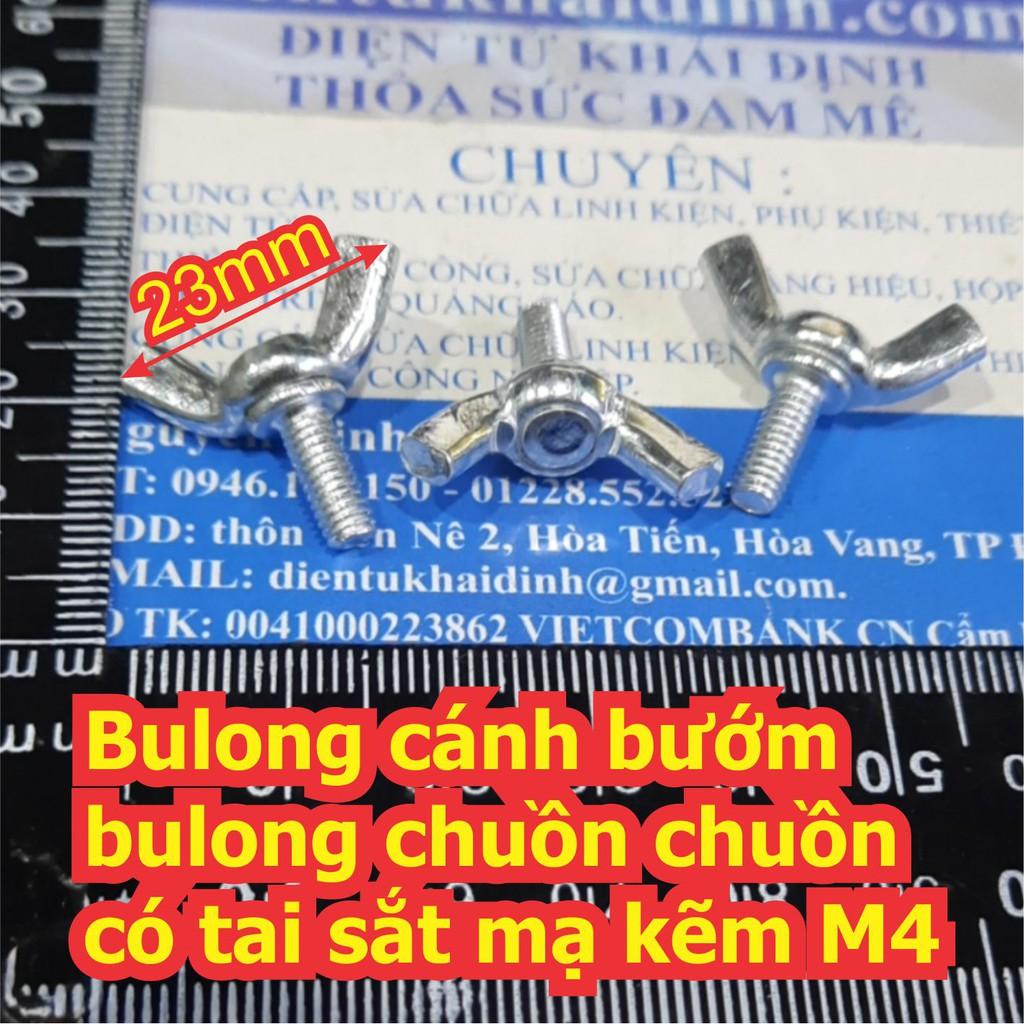 Bulong cánh bướm bulong chuồn chuồn có tai sắt mạ kẽm M4 ~ M6 dài 10~40mm kde7140