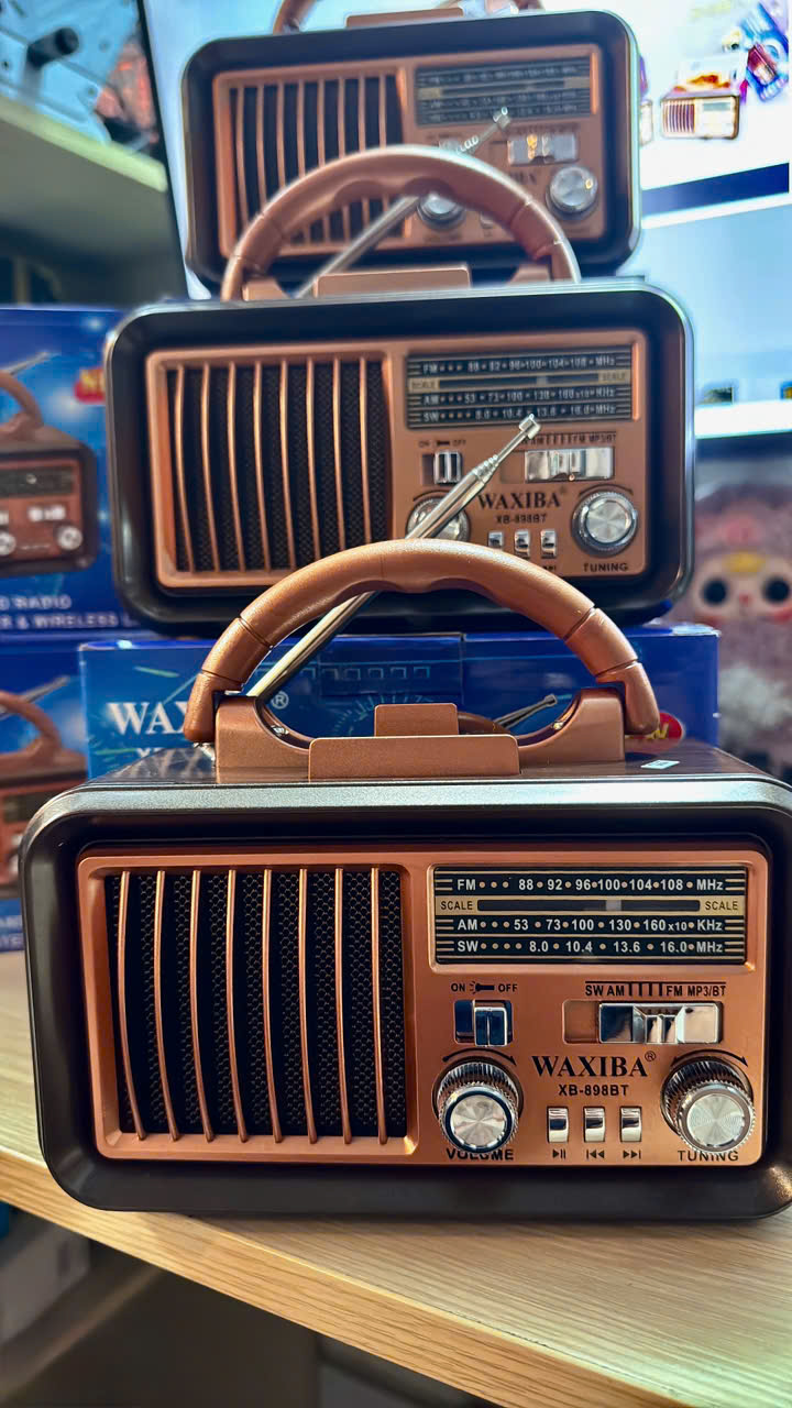 Đài FM Radio Nghe Nhạc, ĐẠI CÁT -XB-898BT FM-AM-SW Cao Cấp-Usb-Thẻ Nhớ-Đèn Pin-Hàng Chính Hãng BH 12 Tháng