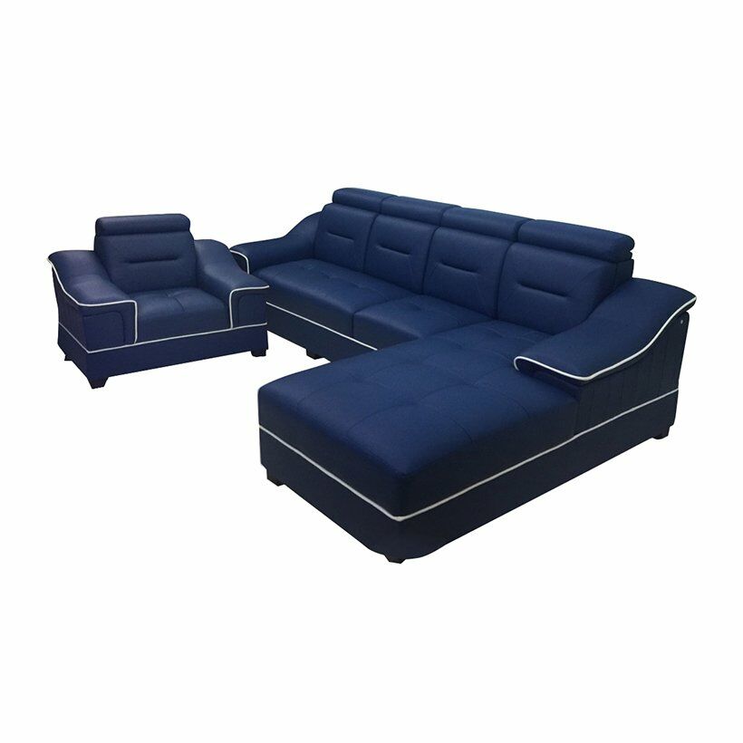 Bộ sofa góc Juno Li-Concept 310 x 180 x 75 cm + 1 ghế lẻ + 2 đôn (Đỏ) (Tặng 2 gối trang trí trị giá 300k)