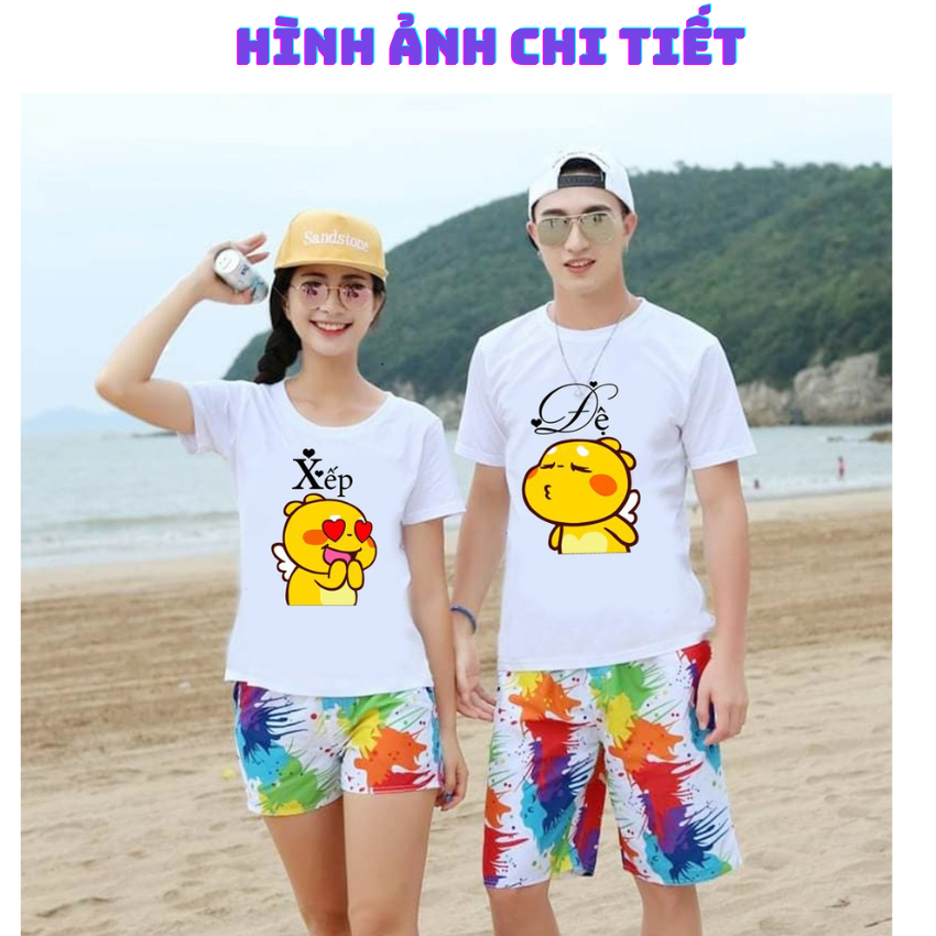 Áo Đôi Đẹp Nam Nữ Mùa Hè TT02, Áo Đôi Với Người Yêu In Đệ Xếp ý Nghĩa