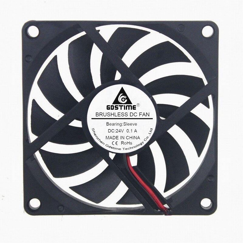 Hình ảnh 【 Ready stock 】1 Pieces Gdstime DC 14V Two Wires 1Pin 8cm 80x80x1mm Brushless DC Cooling Fan 80mm x 1mm 801 Motor PC Computer CPU Cooler