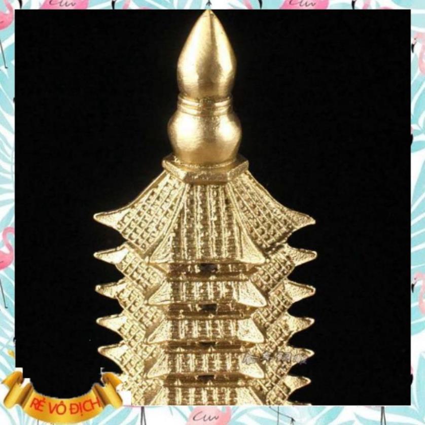 Tháp văn xương ️️ Tháp văn xương bằng đồng 9 tầng cao 17.5cm + 1 khăn lau đa năng- 206571206275