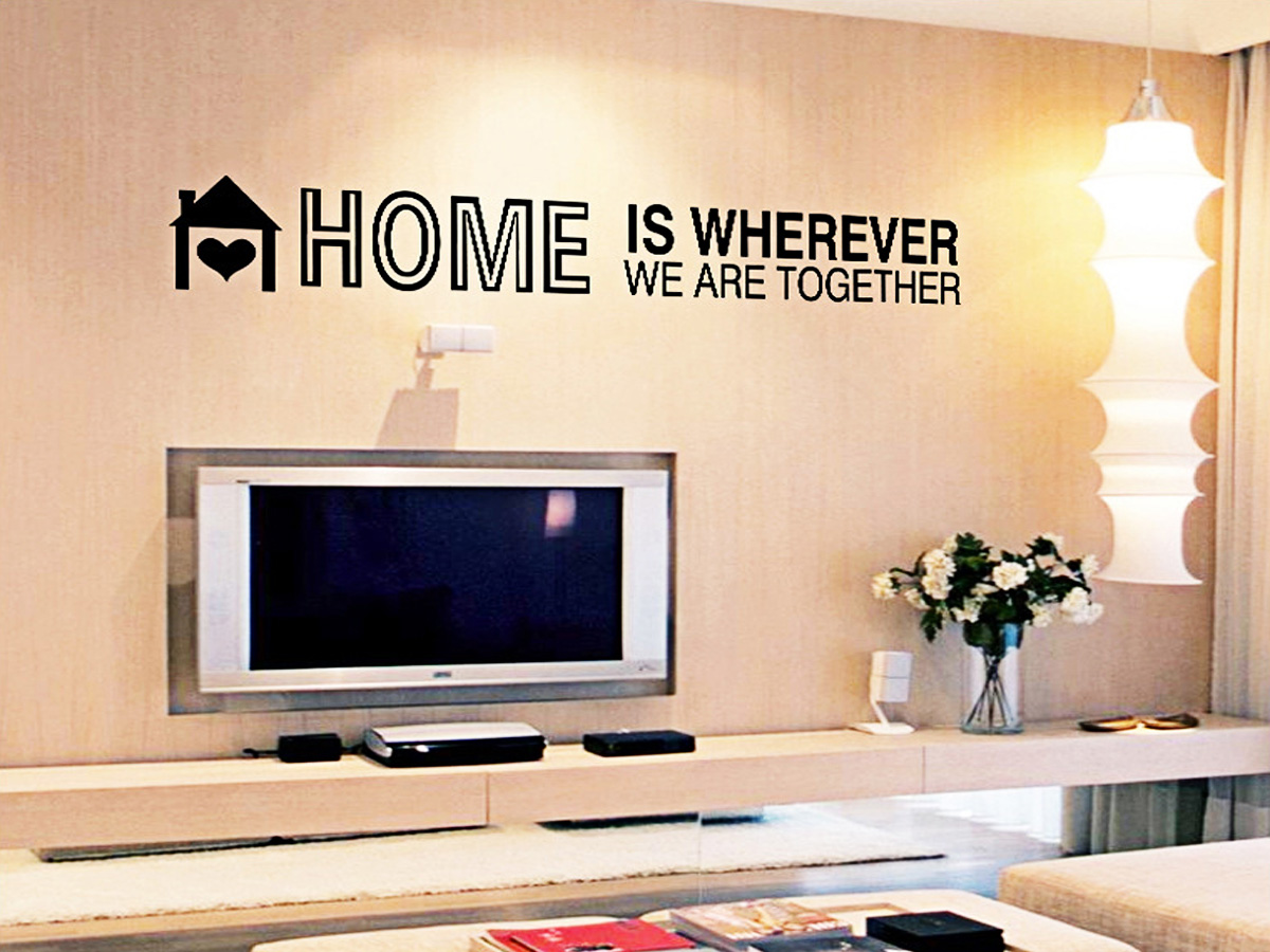 Decal dán tường chữ thông điệp gia đình ý nghĩa HOME