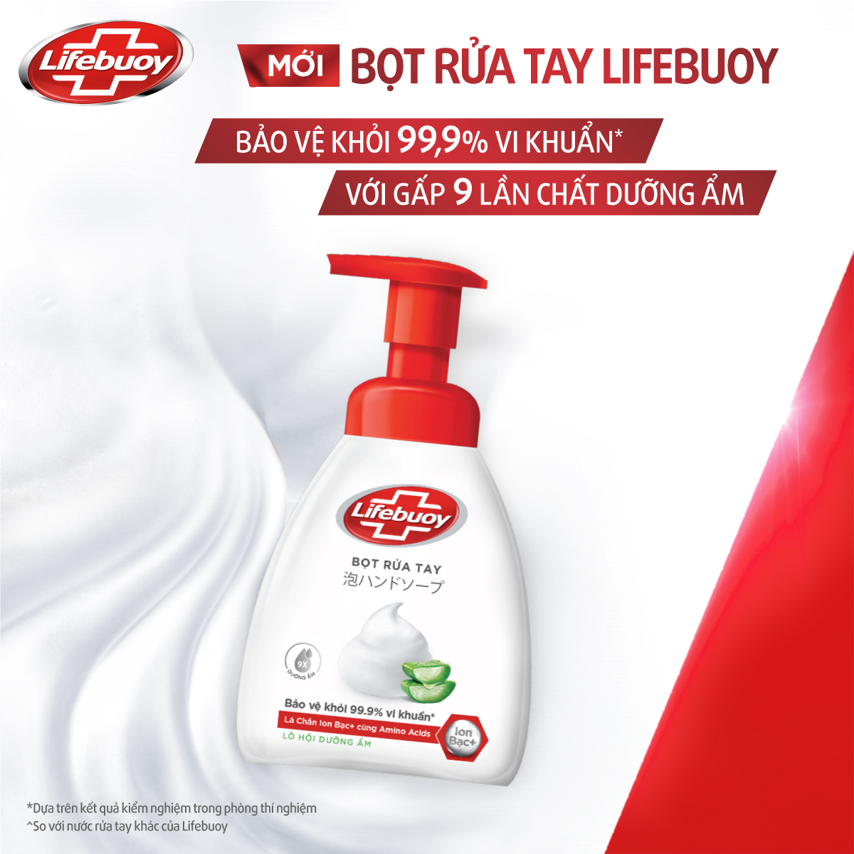 Bọt rửa tay dưỡng ẩm Lifebuoy hương Lô Hội 250ml