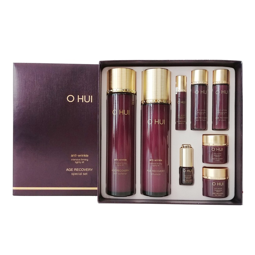 Bộ chống lão hoá 8 món OHUI Age Recovery 8pcs Special Set 340ml Tặng Bộ chống lão hoá 5 món Prime Advancer 56ml trị giá 2.000.000đ