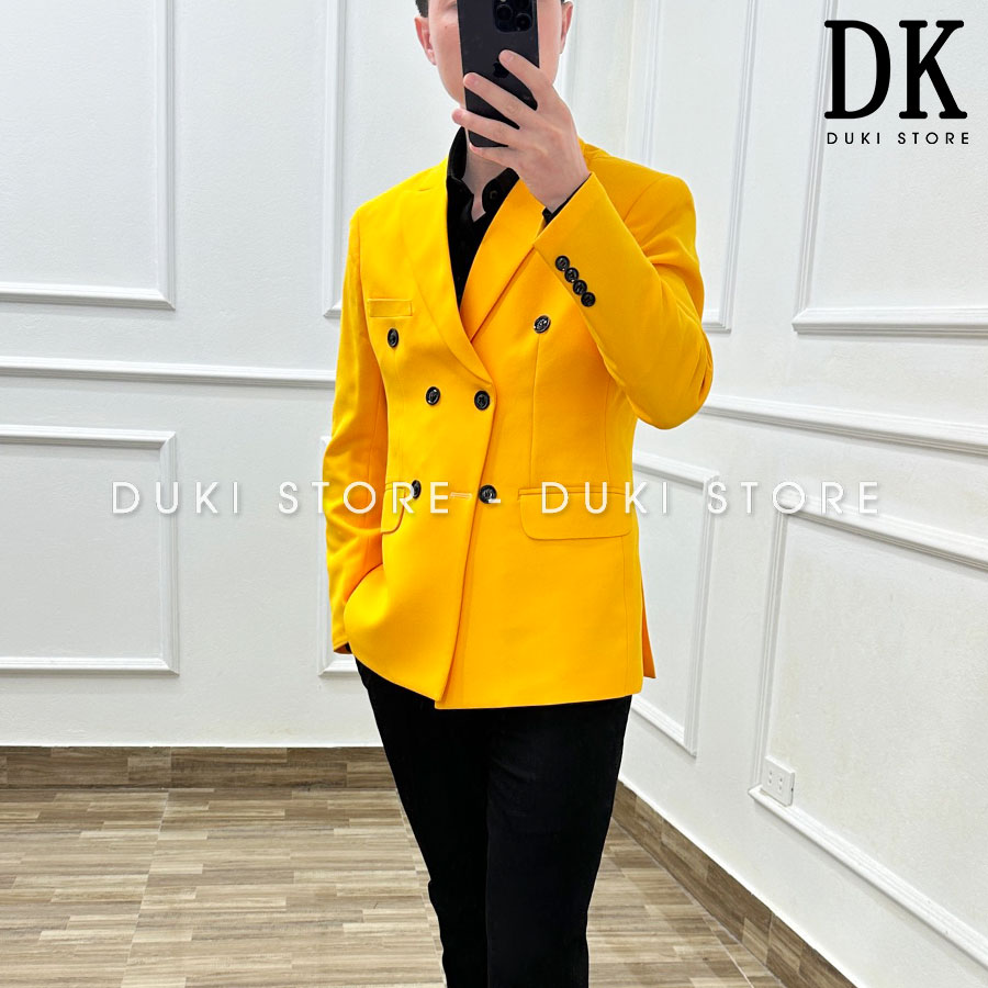 Áo vest nam, áo blazer nam 6 nút Hàn Quốc màu vàng cực sang EDK0012 - DUKI STORE