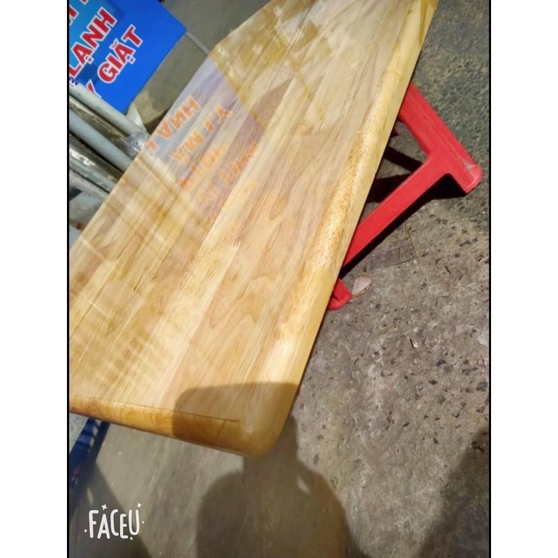 Mặt bàn gỗ cao su 60x120cm, có bo gốc cạnh