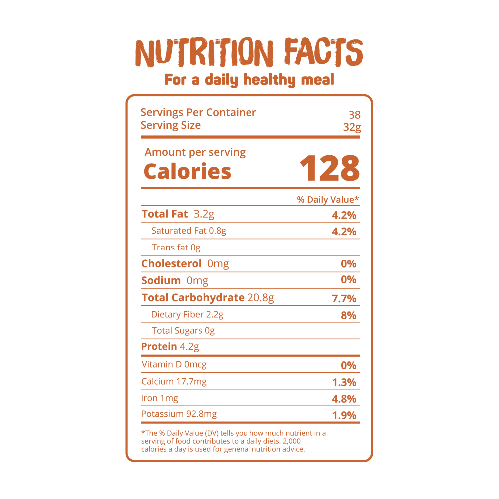 Yến mạch nguyên chất ăn liền cán dày Janet's 1.2kg